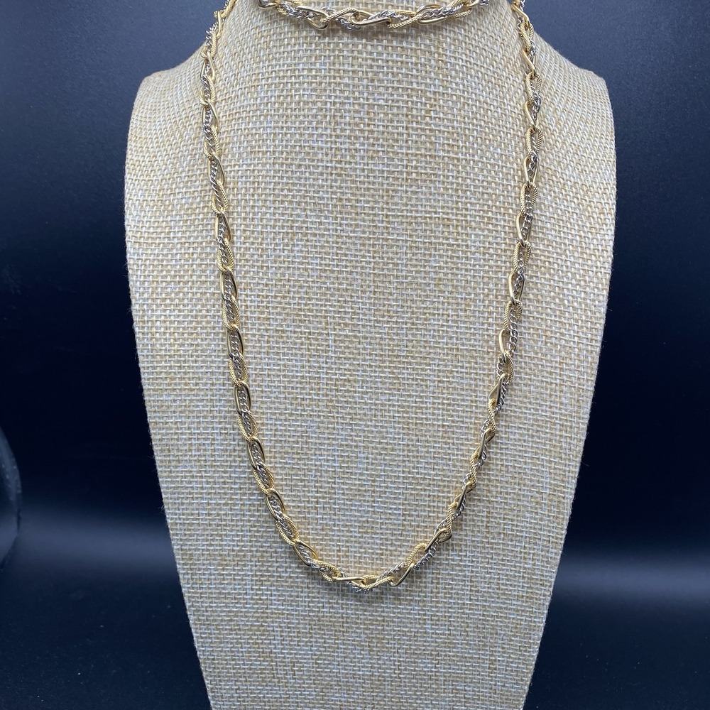 Givenchy Gold Tone Multi Chain Necklace Vintage Opera Gold Silver Tone 31"